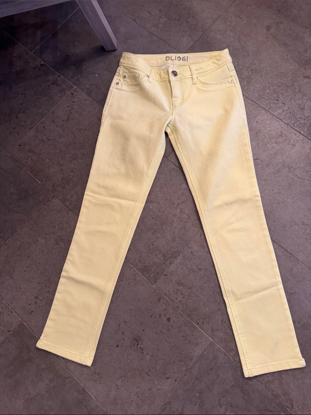 DL1961 Premium Denim Angel Mid Rise Skinny Ankle Jeans in Meringue
